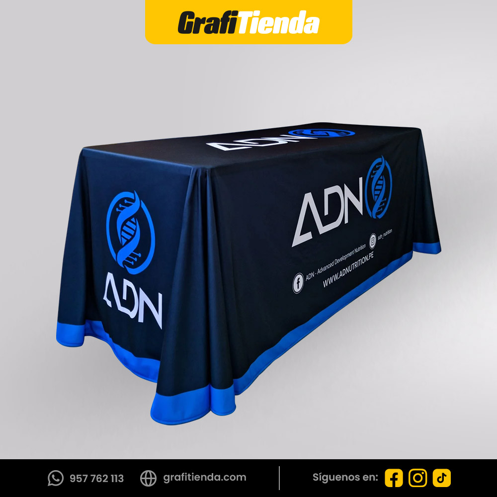 Mantel sublimado para mesa publicitario