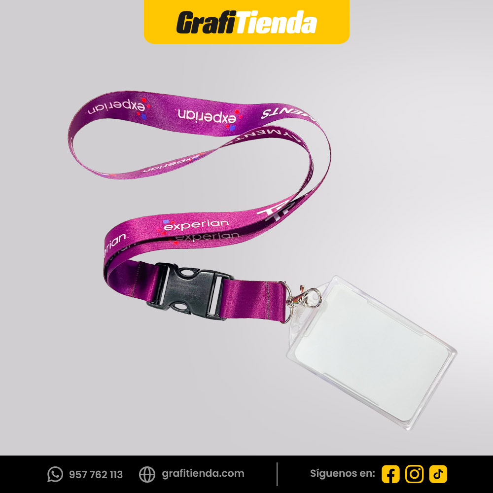 Lanyard con Tip Top con Mosquetón Giratorio