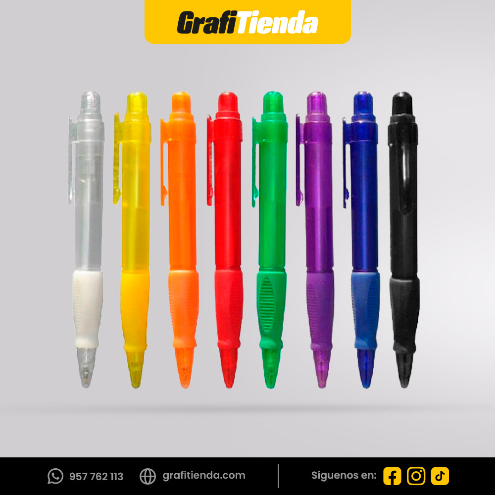 Lapicero plástico retráctil