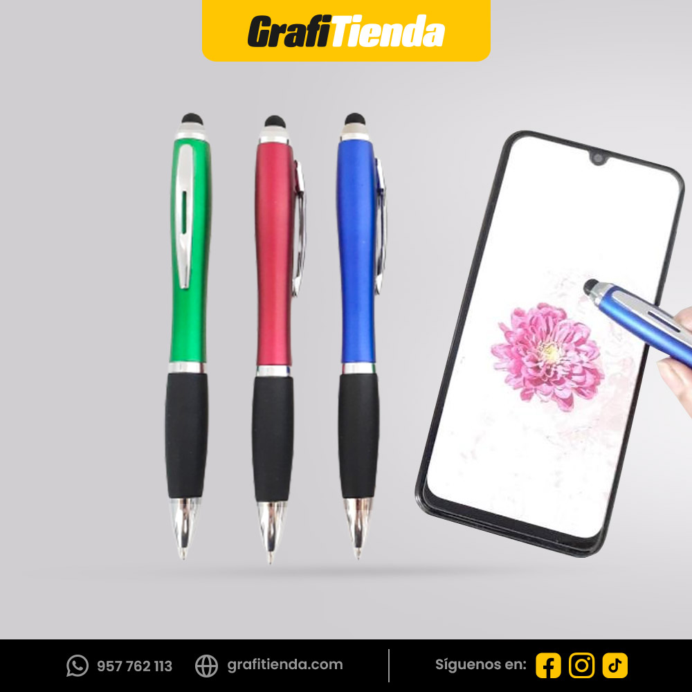 Lapicero plástico touch 2