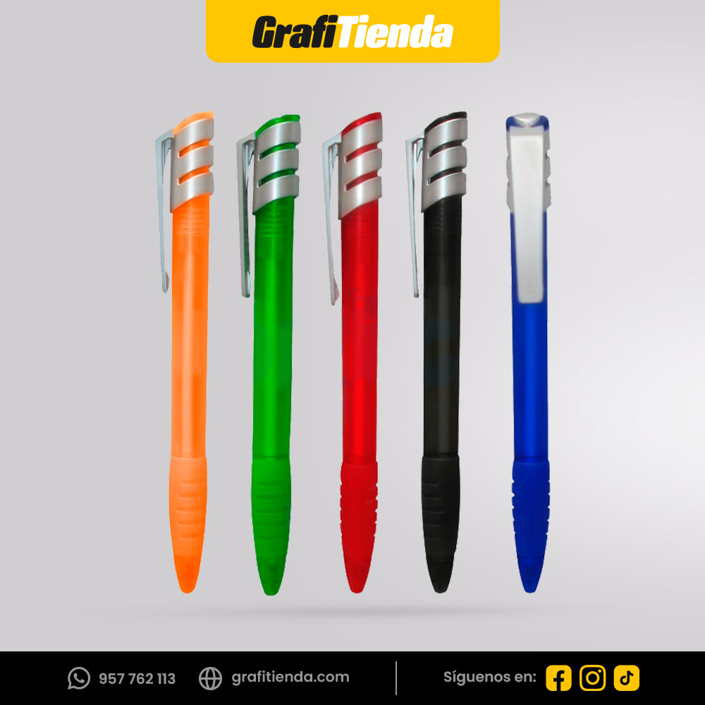 Lapicero plástico traslúcido