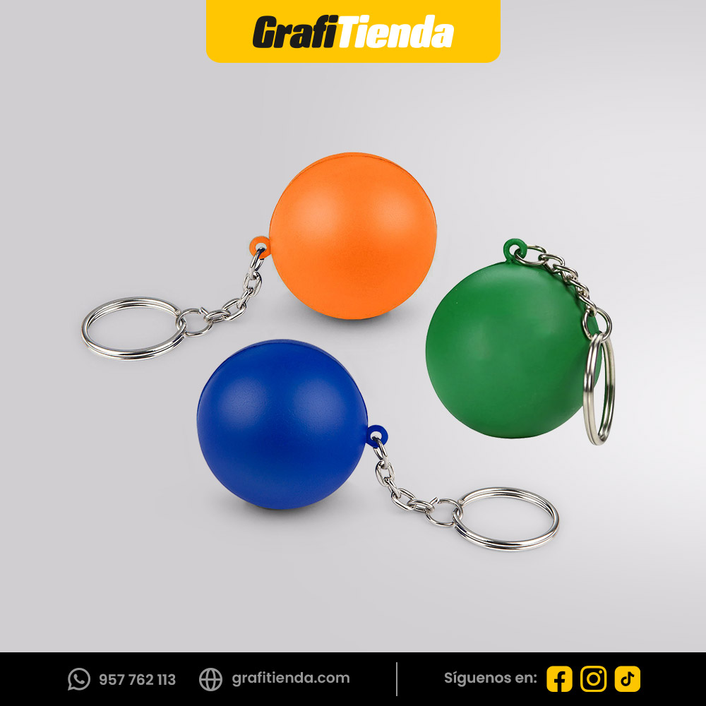 Llavero pelota antiestrés
