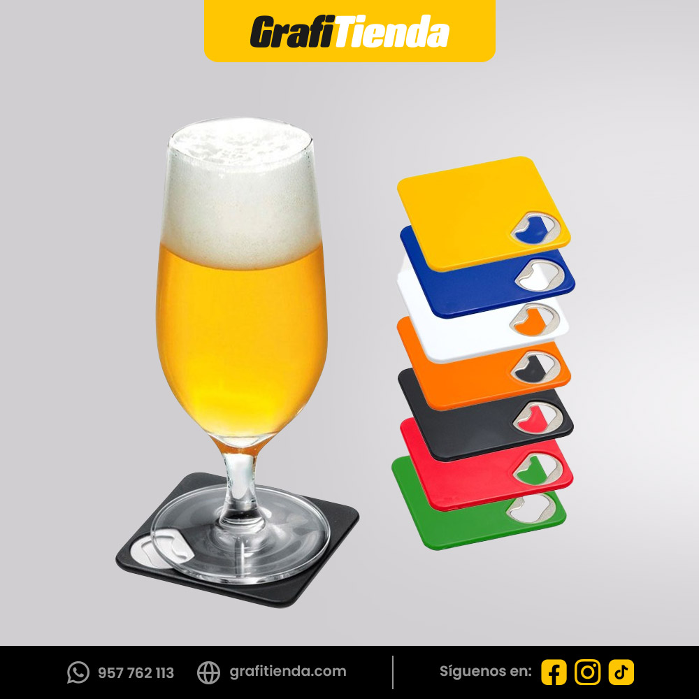 Posavasos con abridor