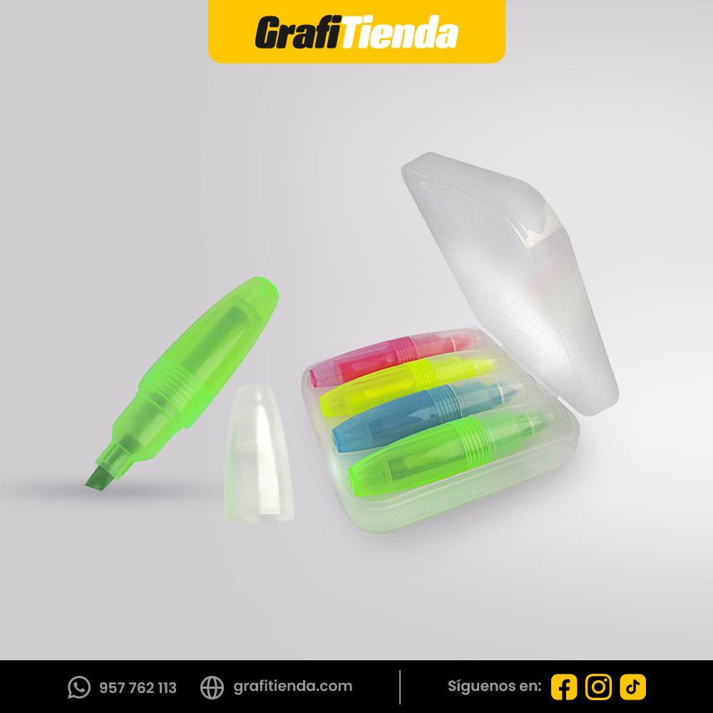 Resaltador Estuche transparente