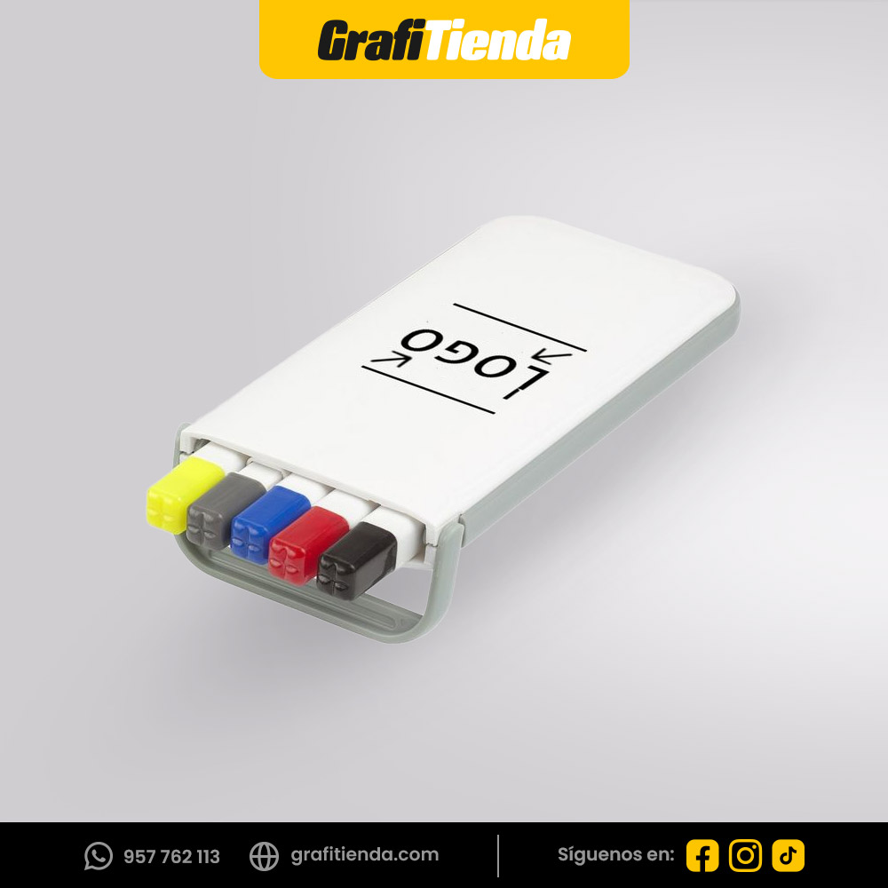 Resaltador tipo lapicero con estuche y lápiz