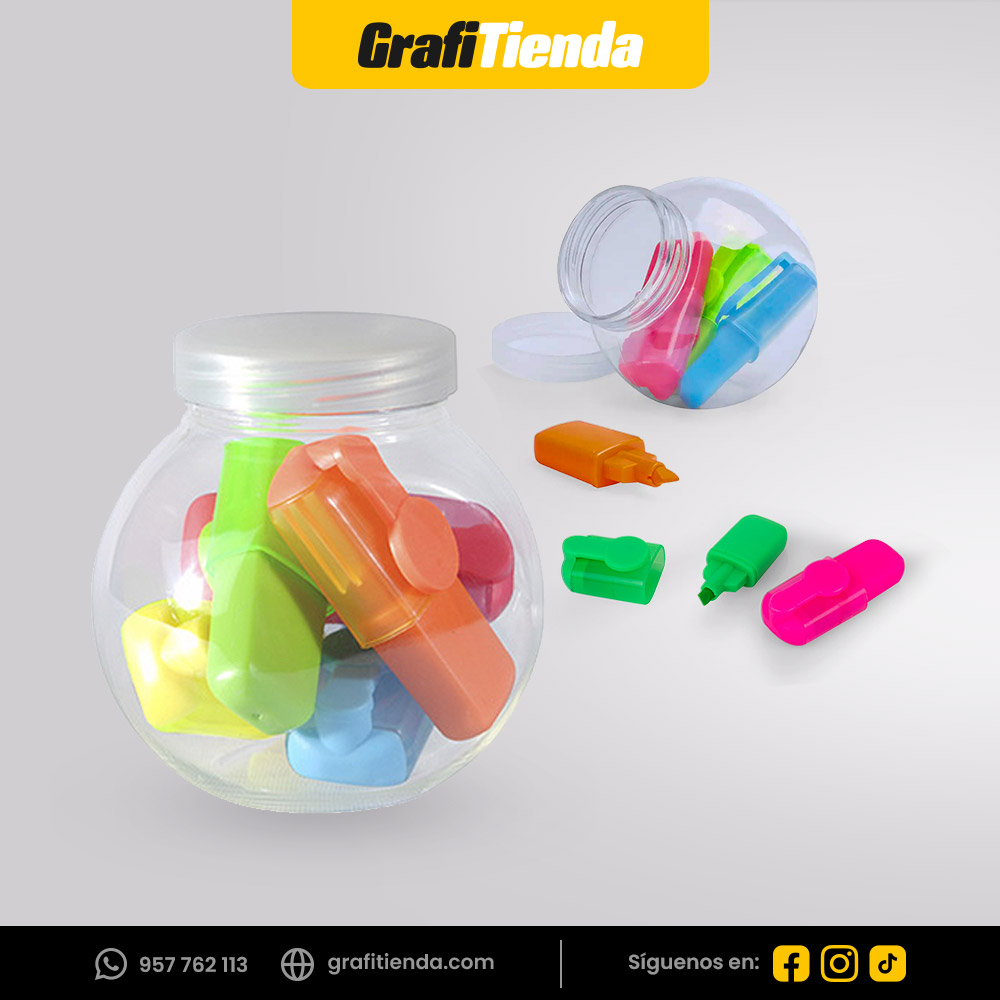 Resaltadores en Pote