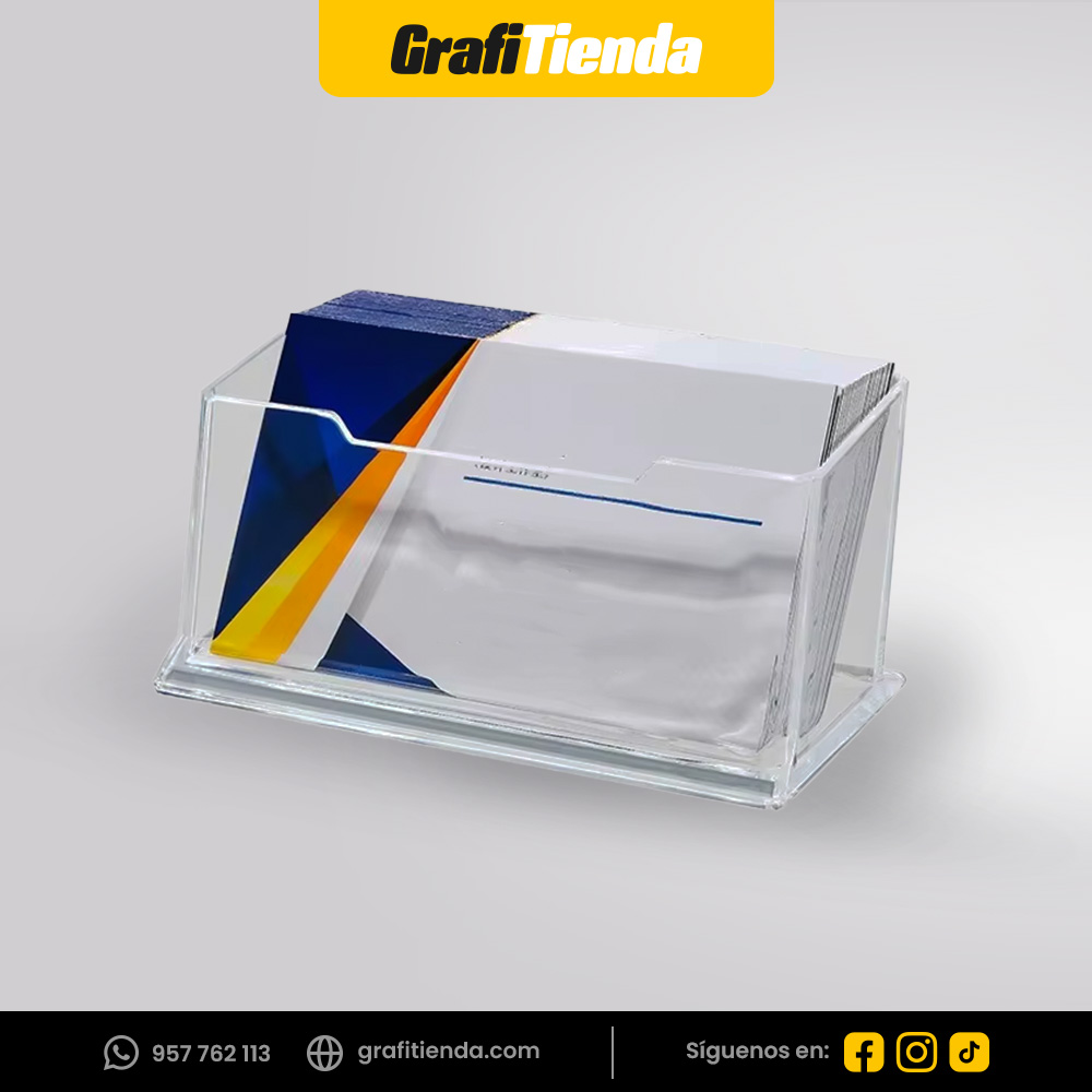 Tarjetero de acrílico
