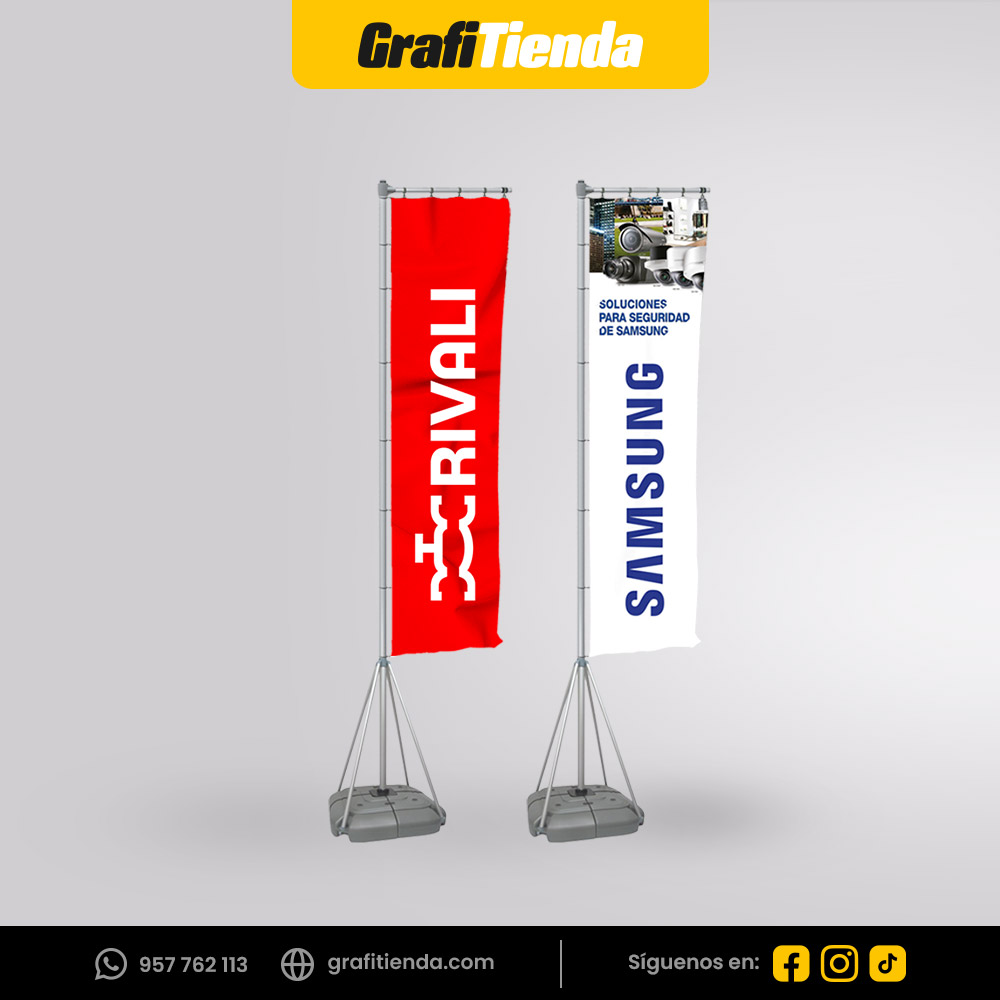 Banderola publicitaria rectangular pesada