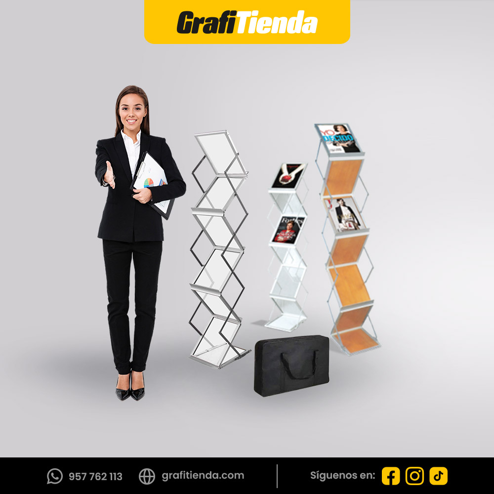 Porta Brochure Z Acrílico